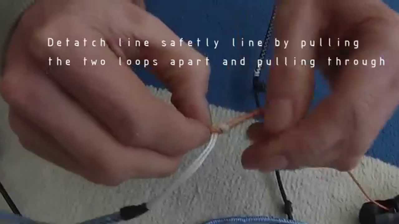 Replacing a Depower Rope & Blue Safety line on a Liquid Force Kitesurf Bar