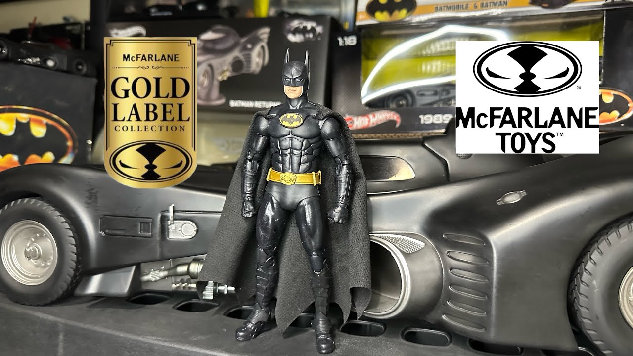 Mcfarlane Gold Label Batman & Batmobile 89 Unboxing & Posing