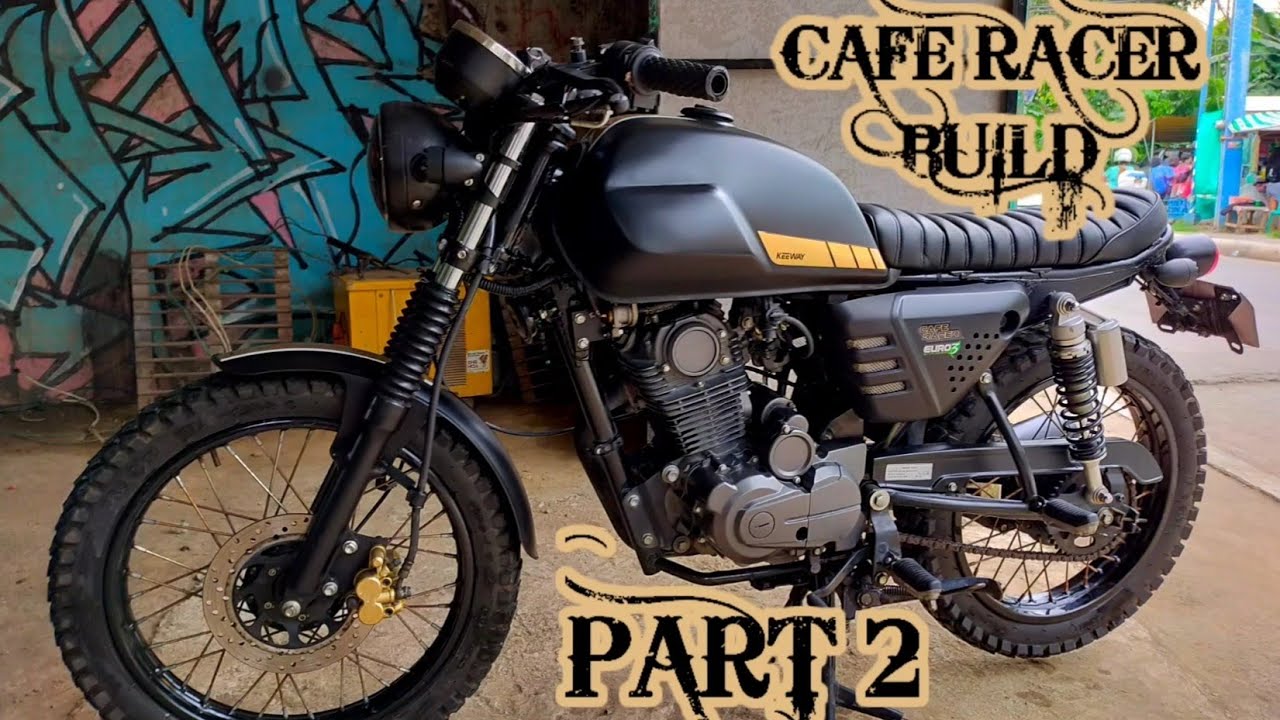 EURO KEEWAY 152 CAFE RACER BUILD MATTE BLACK PAINT