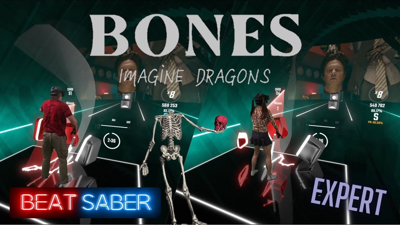 Beat Saber || Bones &ndash; Imagine Dragons  [Faded99] (Expert ) Mixed Reality