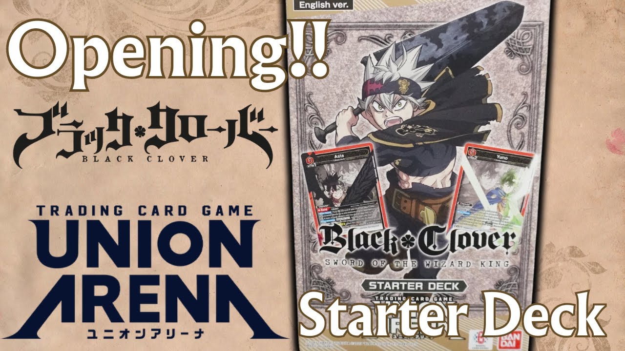 Union Arena TCG Black Clover Starter Deck Opening & Unboxing! | UE08ST | Union Arena Card Game