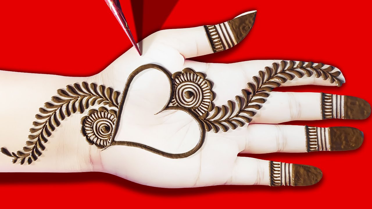 Attractive Mehndi Design For Raksha bandhan Special | Simple Heart Shape Mehndi | Easy Arabic Henna