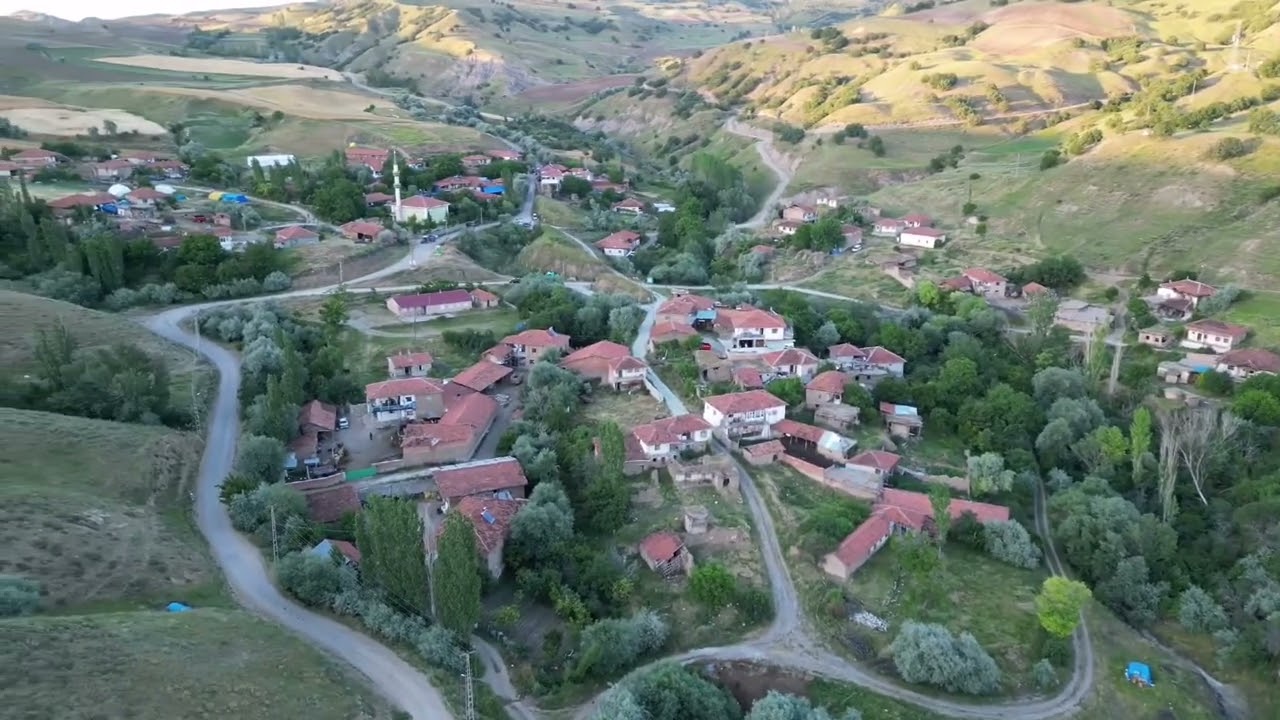 Çorum Sungurlu çingiller köyü havadan görüntü