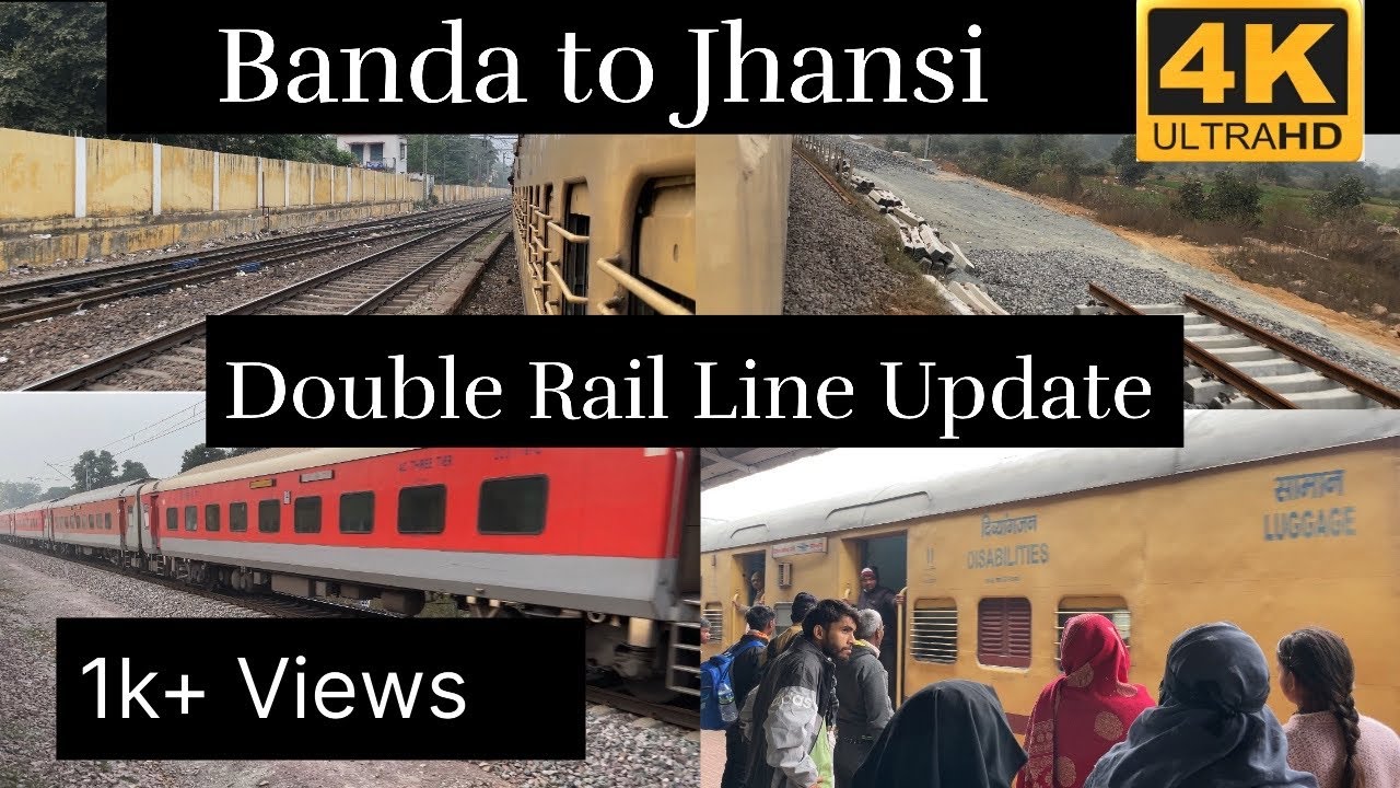 Banda to Jhansi(VGLJ) Train Journey 25/12/24 | Double Rail Line Update | Jhansi Passenger(11802)