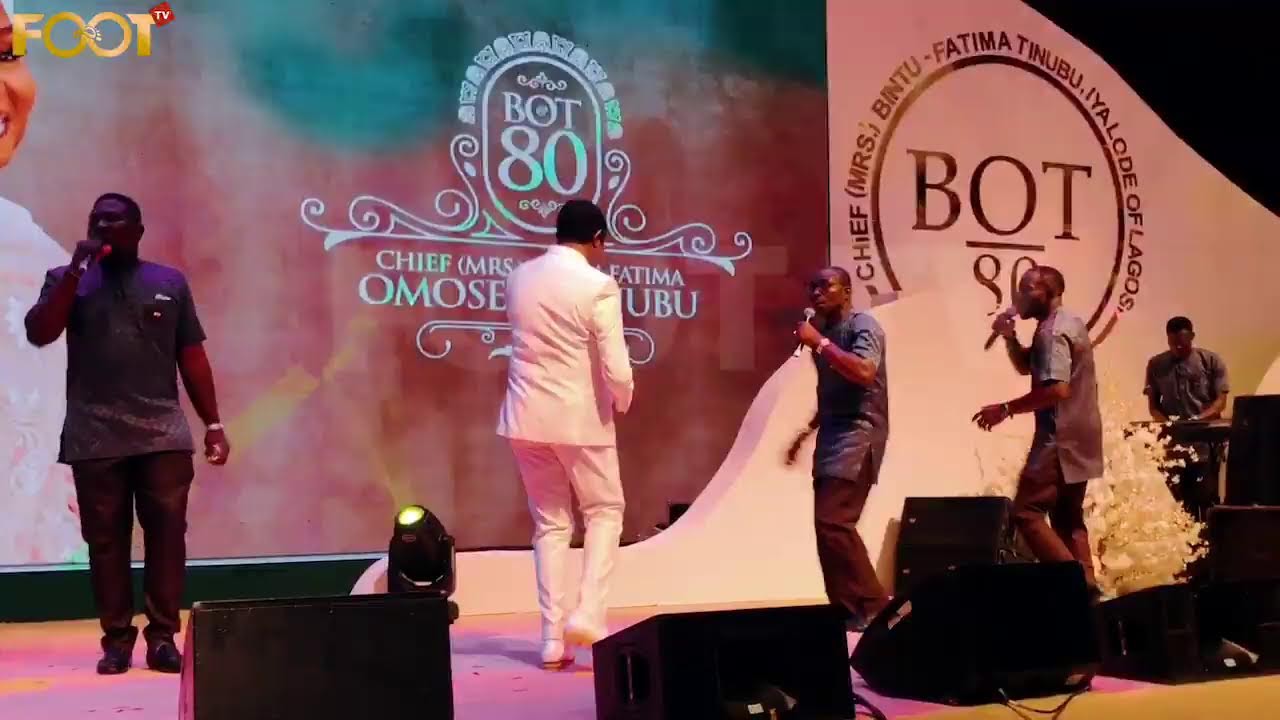 King Sunny Ade on stage for Chief Mrs Bintu-Fatima Tinubu 80th birthday