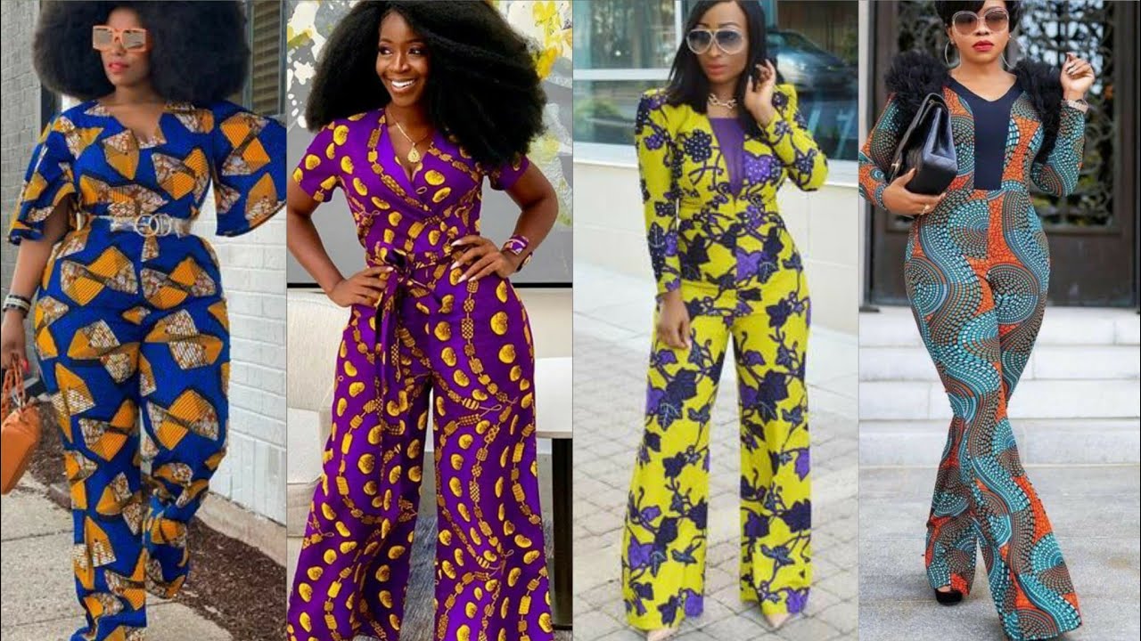 🆕️TENUE AFRICAINE COMBINAISONS FEMME PANTALON WAX/PAGNE 2022 ANKARA JUMPSUIT CASUAL AFRICAN DRESS