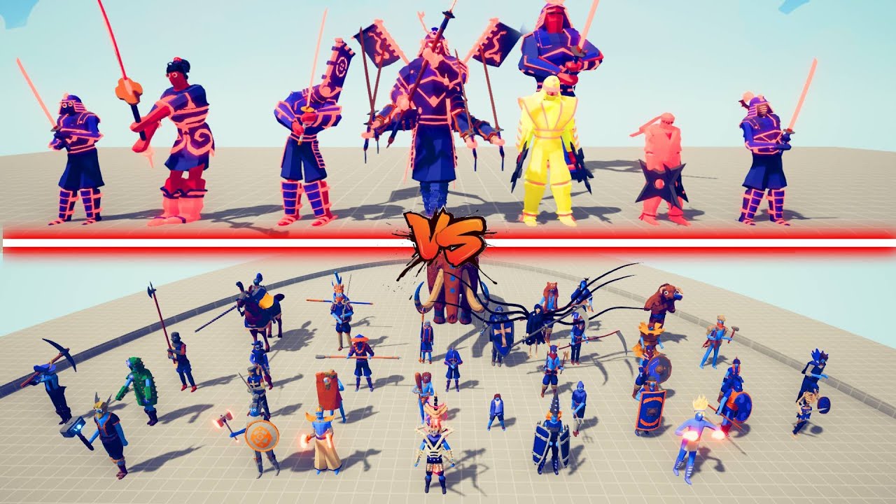 ULTIMATE SAMURAI TEAM VS MELEE TEAM | TABS - Totally Accurate Battle Simulator