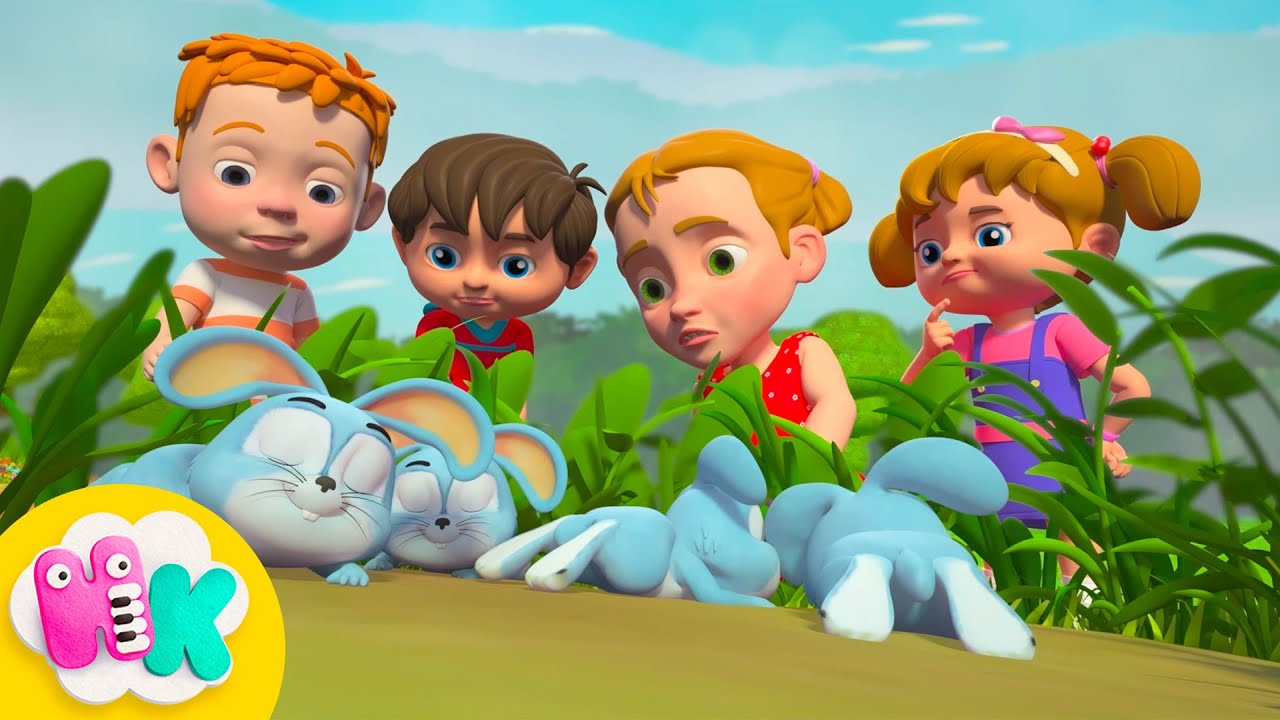 Hoppa Kaniner Hopp Hopp Hopp 🐰 S&aring;nger med DJUR f&ouml;r Barn | HeyKids p&aring; Svenska