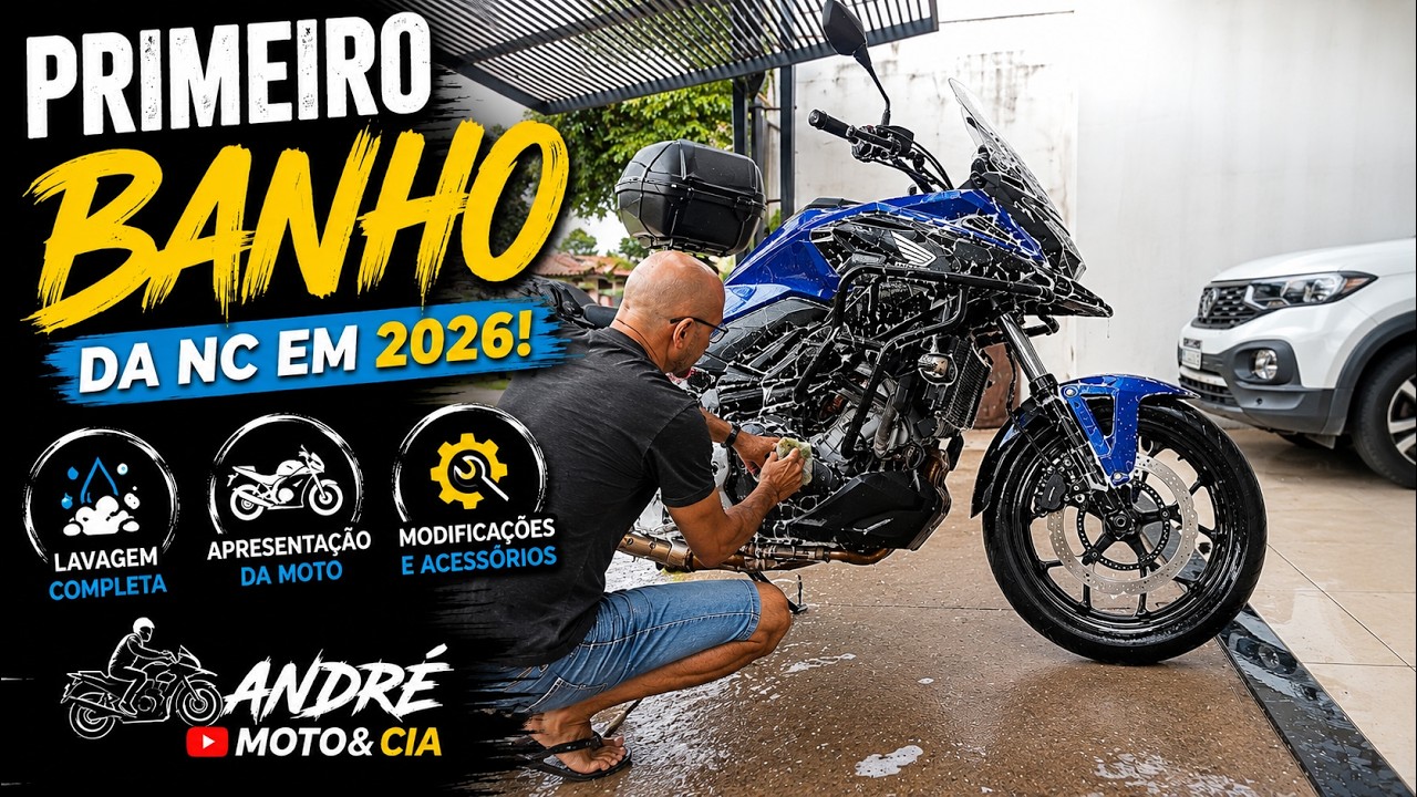 Primeiro banho da NC 750 de 2026
