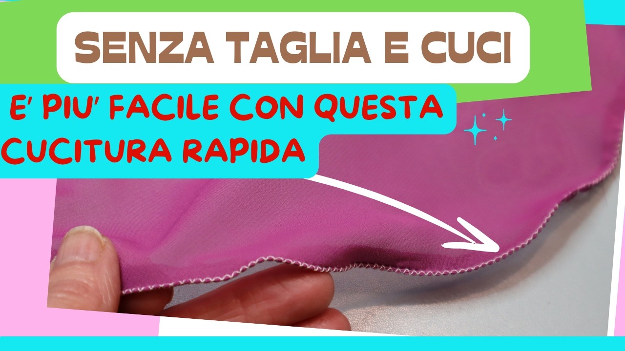 DAVVERO FACILE FARE L' ORLO SVELTO PER ABITI, VOLANTS, MANICHE AD ALETTA CON MACCHINA DA CUCIRE