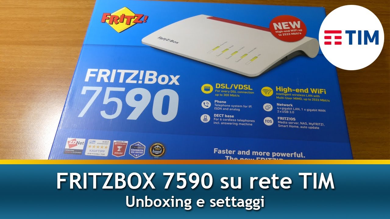 FRITZ BOX 7590 su rete TIM | Unboxing e configurazione