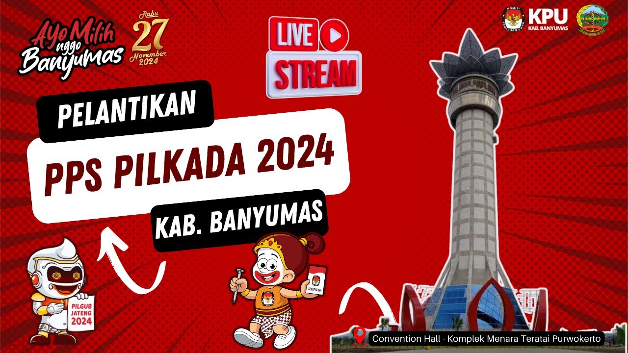 LIVE ! Pelantikan PPS PILKADA 2024 | KPU Banyumas