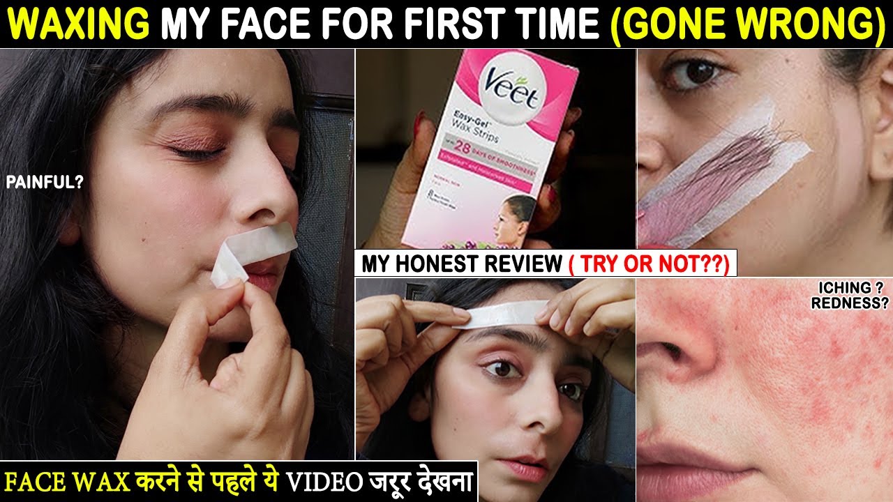 पहली बार VEET WAX STRIPS के साथ FACE WAXING की ये गलती मत करना |How to do face wax at home |Face wax