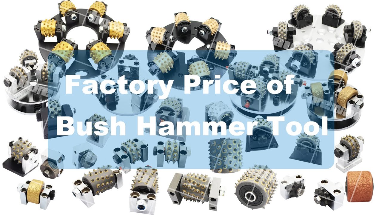 Rotary Bush Hammer Roller Block Plate Tool for Stone,Concrete Floor,Asphalt Manufacturers Suppliers