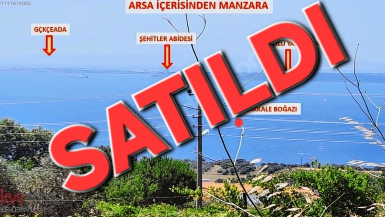 ÇANAKKALE MERKEZ İNTEPE SATILIK 500 M2 BOĞAZ MANZARALI VİLLA İMARLI ARSA!  (SATILDI)