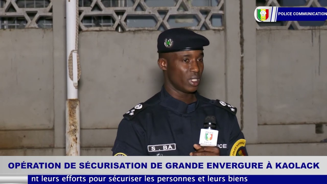Opération de sécurisation de grande envergure à Kaolack.