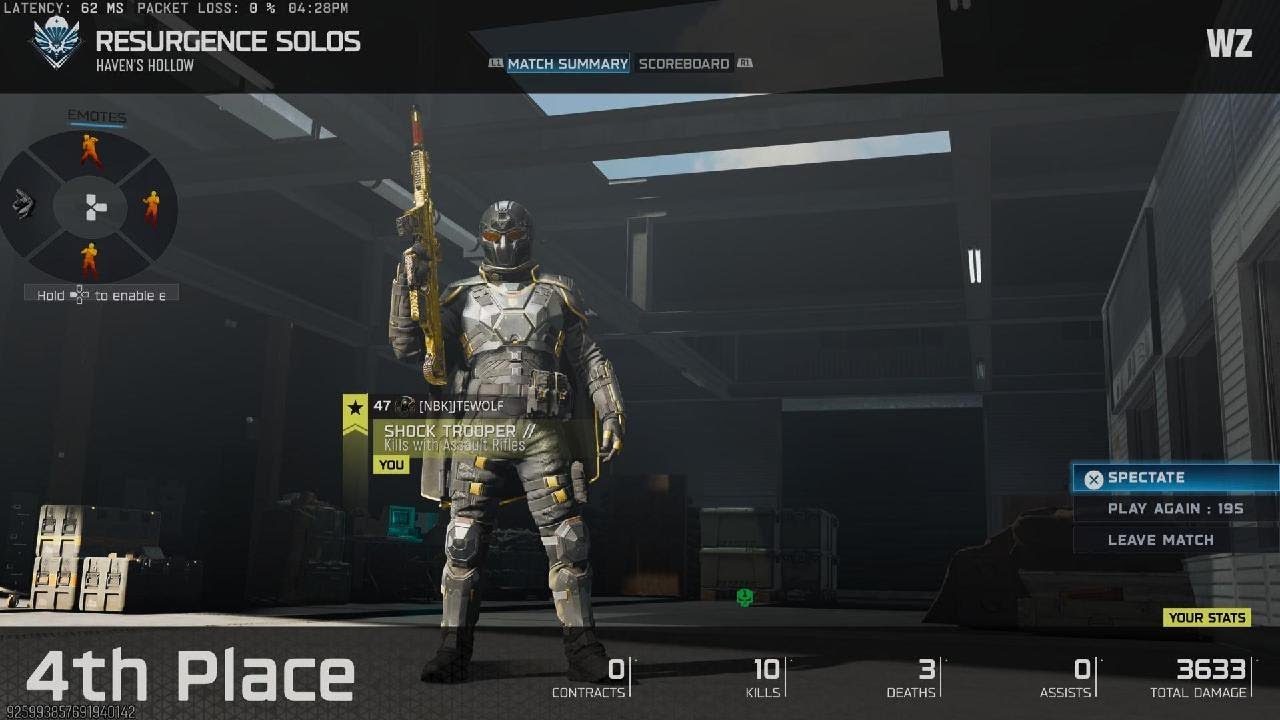 Call of Duty_Warzone Resurgence Solo 10&3 4th