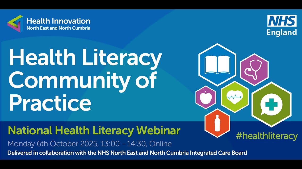 Webinar | Health literacy Community of Practice 6th of Oct 2025