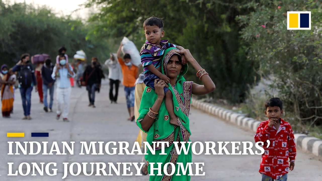 Indian migrant workers walk home amid coronavirus lockdown