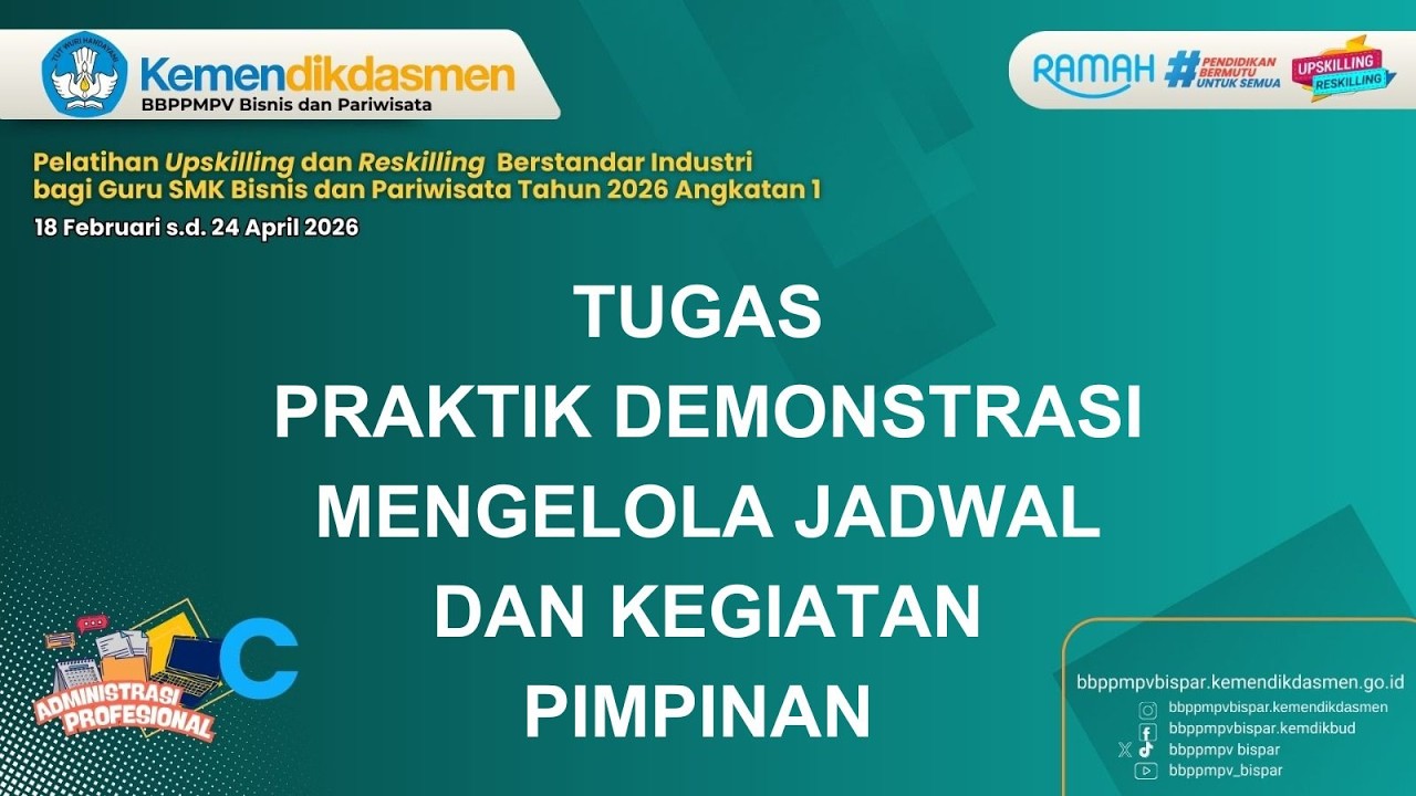 VIDIO DEMOSTRASI TUGAS 2 MENGELOLA JADWAL DAN KEGIATAN PIMPINAN