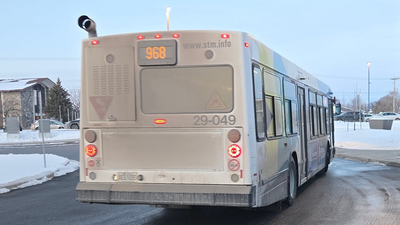 ride on former stm route 968 trainbus roxborro  / cote vertu (#29-049)