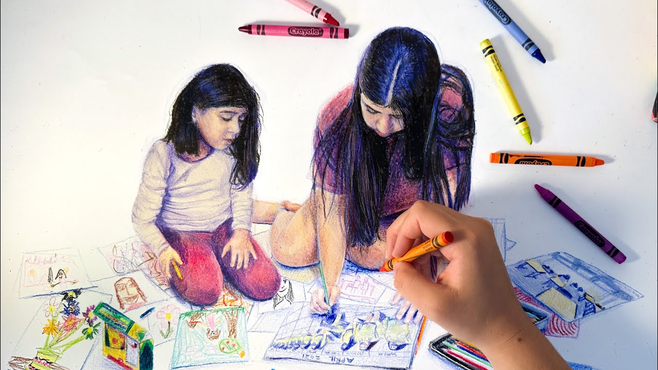 drawing realistically with CRAYONS!