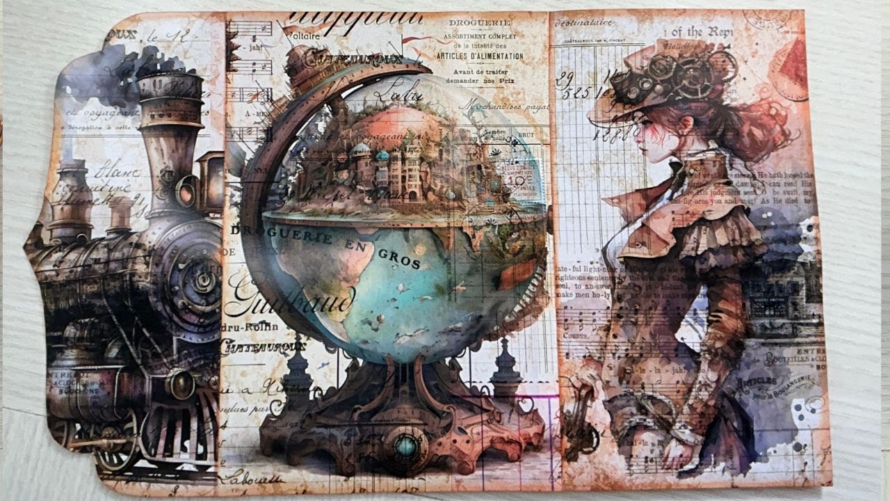 Steampunk Junk Journal Folio DIY ⚙️ | Free Printable & Grungy Vintage Tutorial Inside!