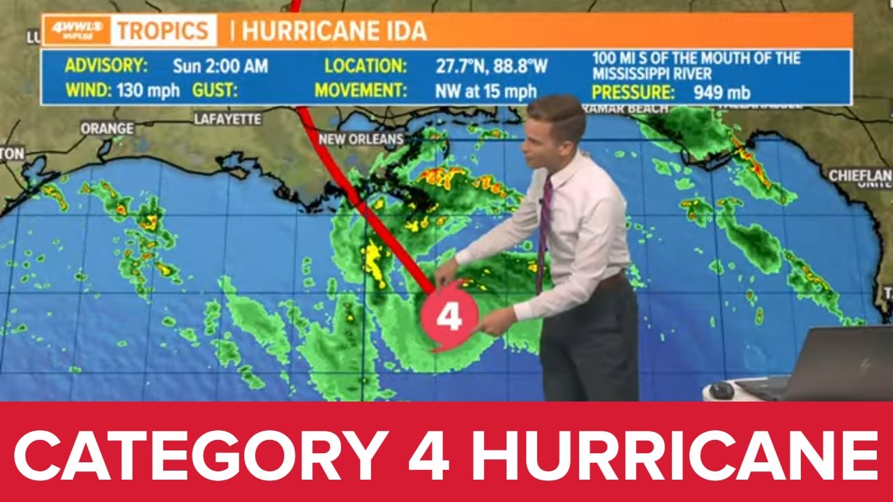 Sunday 2 AM Tropical update: Hurricane Ida upgraded to a Category 4