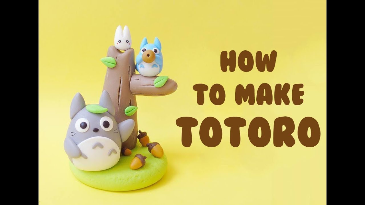How to make Totoro family from clay - Ghibli Totoro clay tutorial
