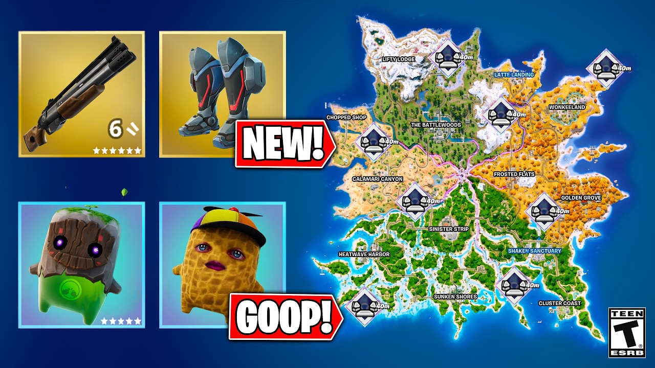 Новое обновление сезона Fortnite! (Новая карта, точки эвакуации, новый набор добычи)