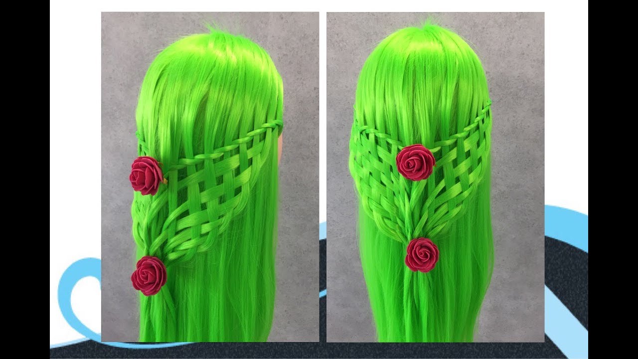 Waterval twist met vlecht, waterfall twist with braid