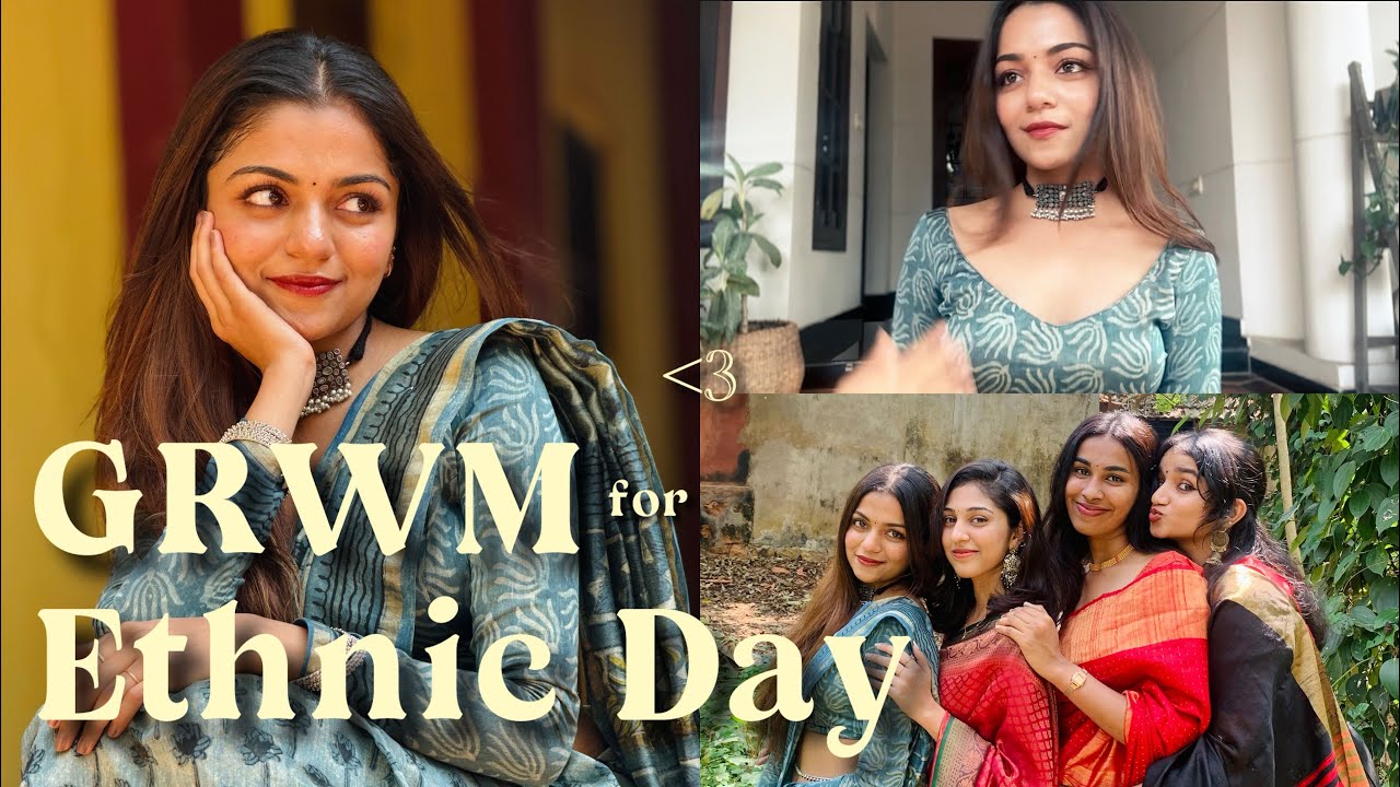 GRWM for ethnic day and college days | Hansika Krishna