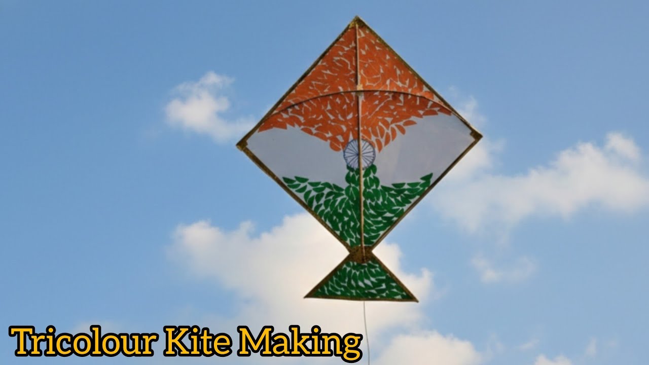 DIY Republic Day Kite 🇮🇳| How to Make a Tricolour Kite 🇮🇳| Easy Republic Day Craft for School|