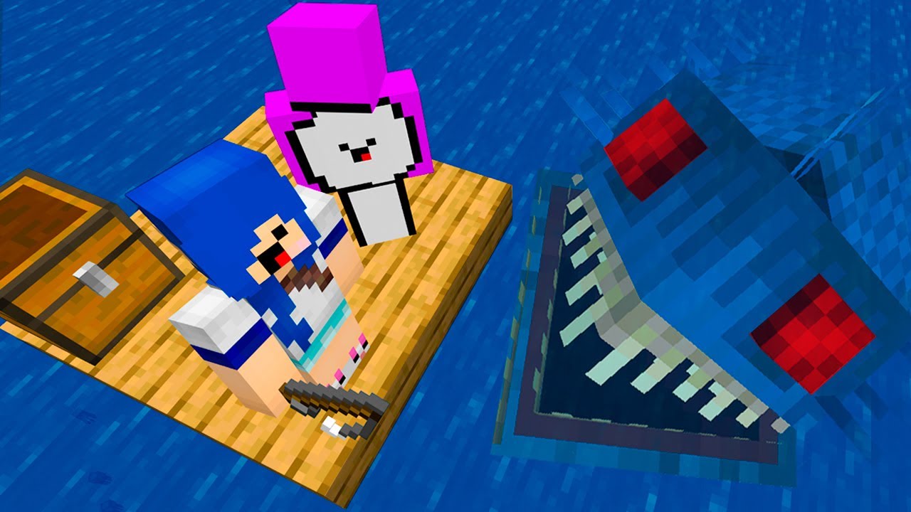 Sobrevivendo no Raft no Oceano Infestado de MONSTROS ASSUSTADORES