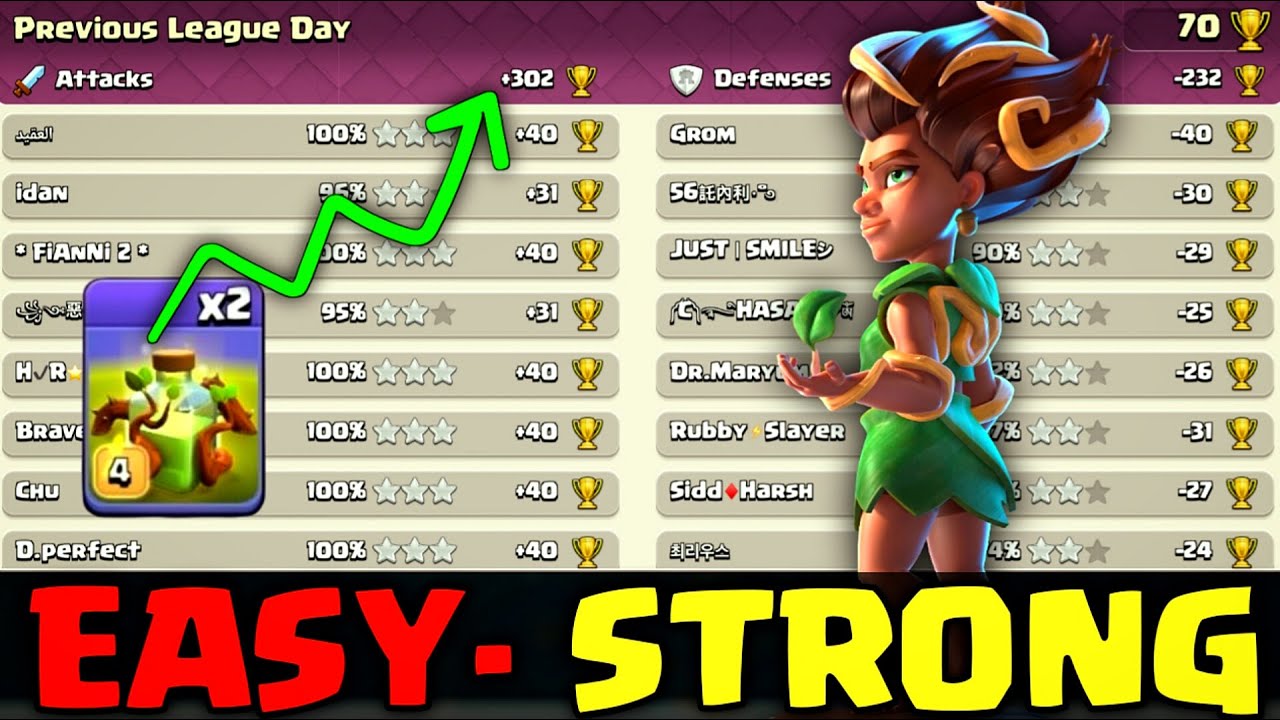 Dominate Rank Battle   NEW RC Walk With Root Rider x2Og spell Attack Easy To Strong | Clash Of Clans