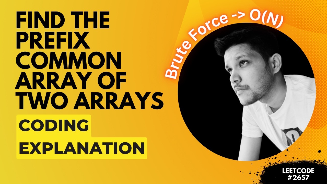 Find the Prefix Common Array of Two Arrays | Brute force | O(N) | Leetcode -2657