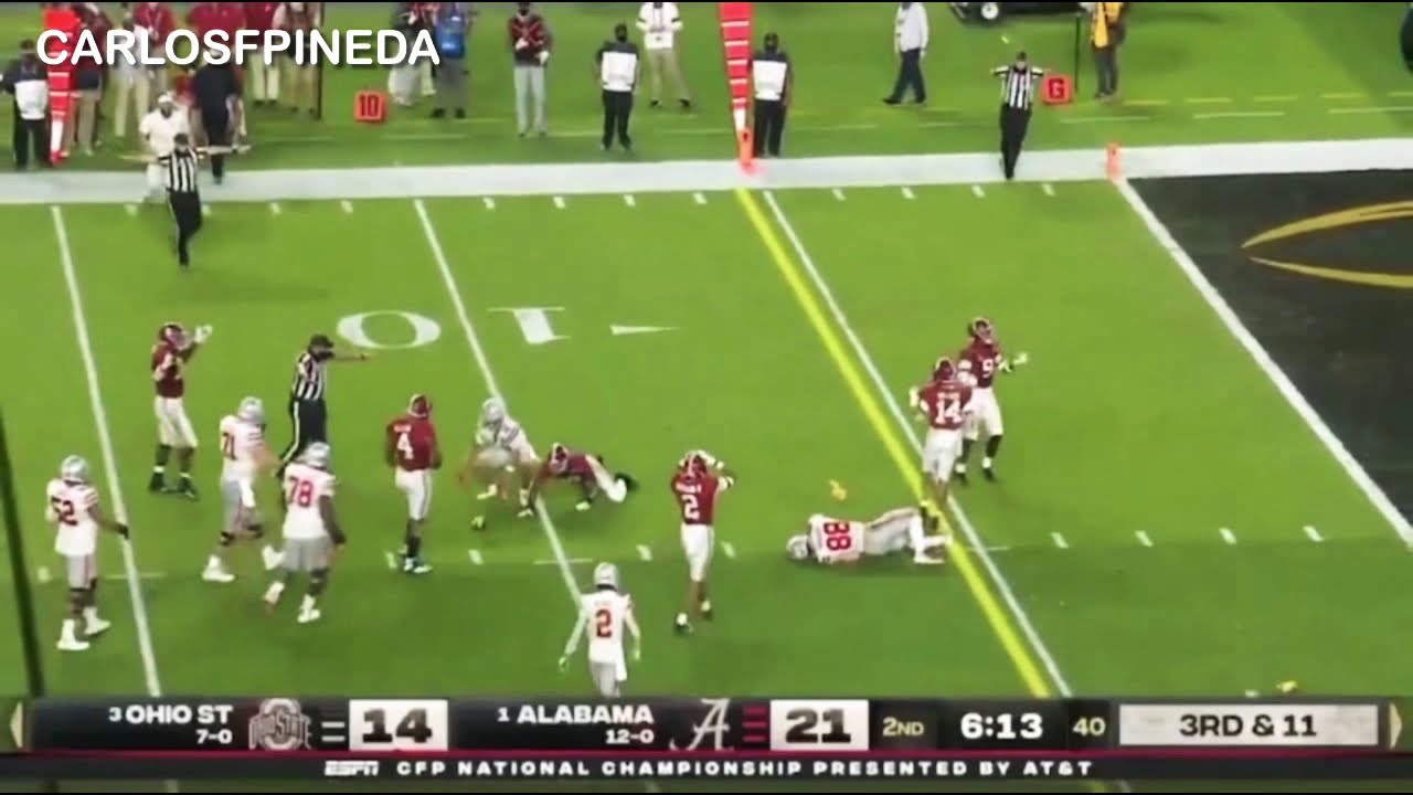 Jordan Battle lights up Jeremy Ruckert Alabama vs Ohio State