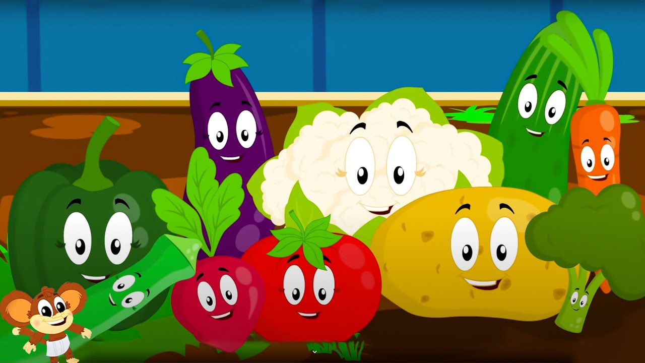 Ten Little Vegetables Jumping On The Bed  Nursery Rhymes for Kids