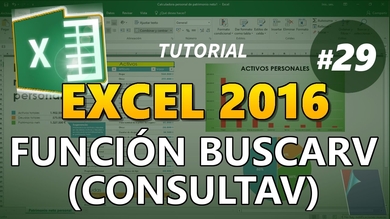 EXCEL 2016 _ Tutorial 29: CÓMO USAR LA FUNCIÓN BUSCARV, CONSULTAV