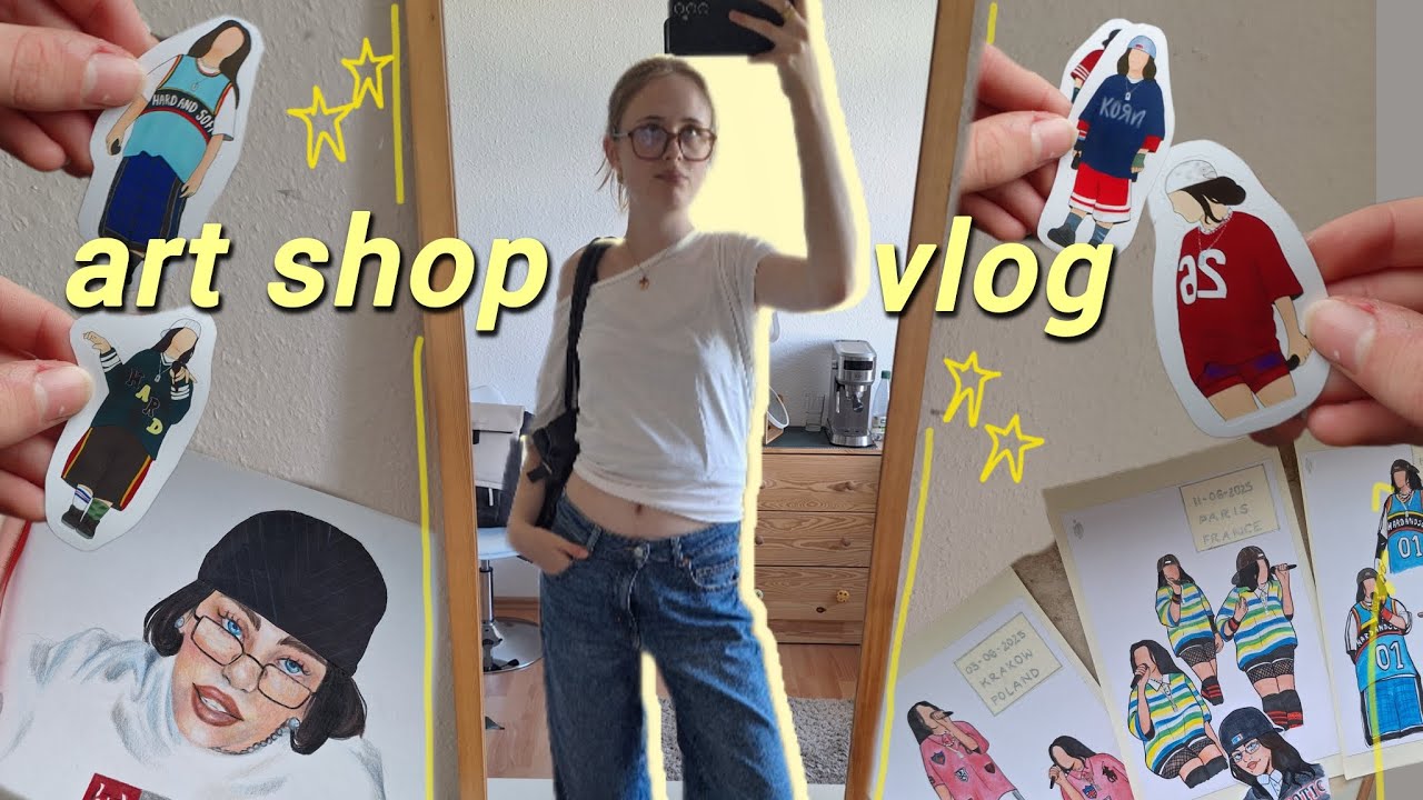 my small art business blog 💫 | Billie Eilish Sticker Launch + Packing Orders & giveaway 🌈 