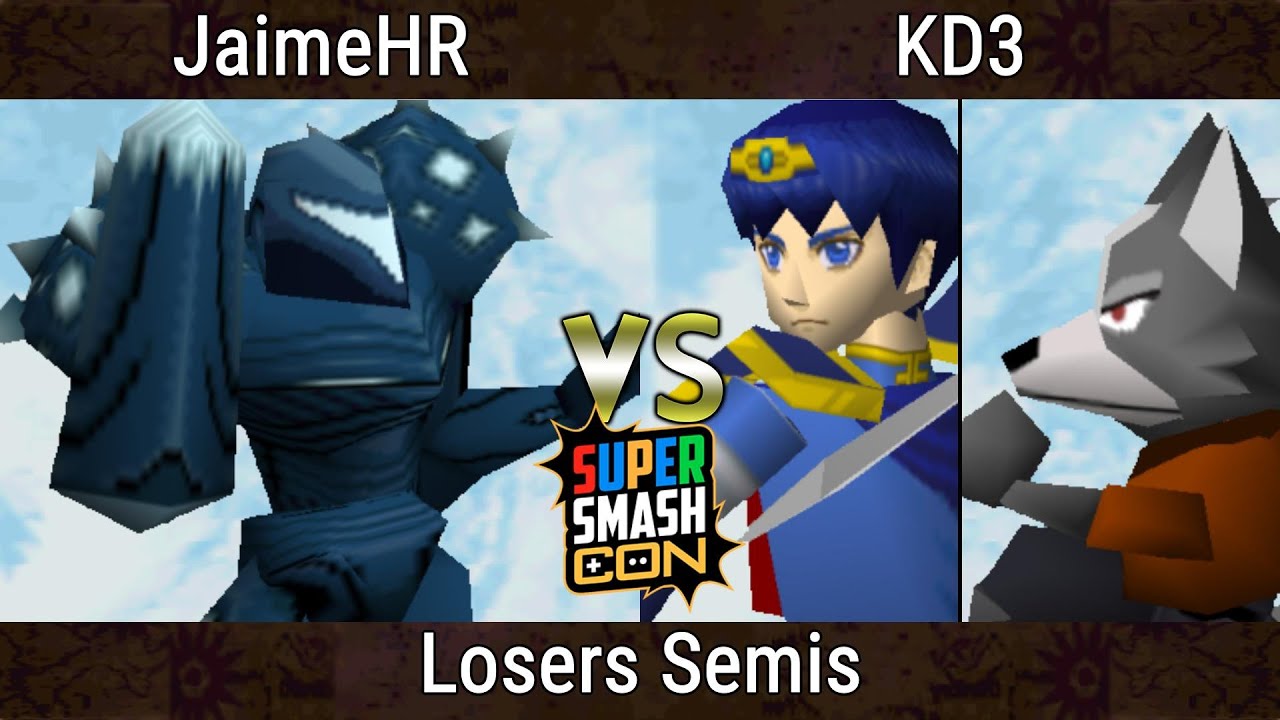 SSC 2023 Losers Semis - JaimeHR (Dark Samus) Vs. KD3 (Marth, Wolf) Smash Remix - SSB64
