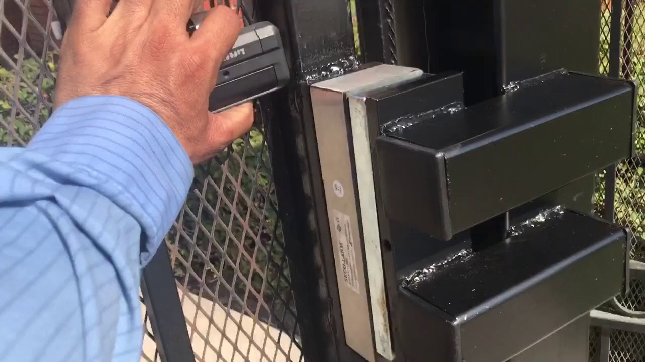Electromagnetic Gate Lock install (www.diazgates.com)
