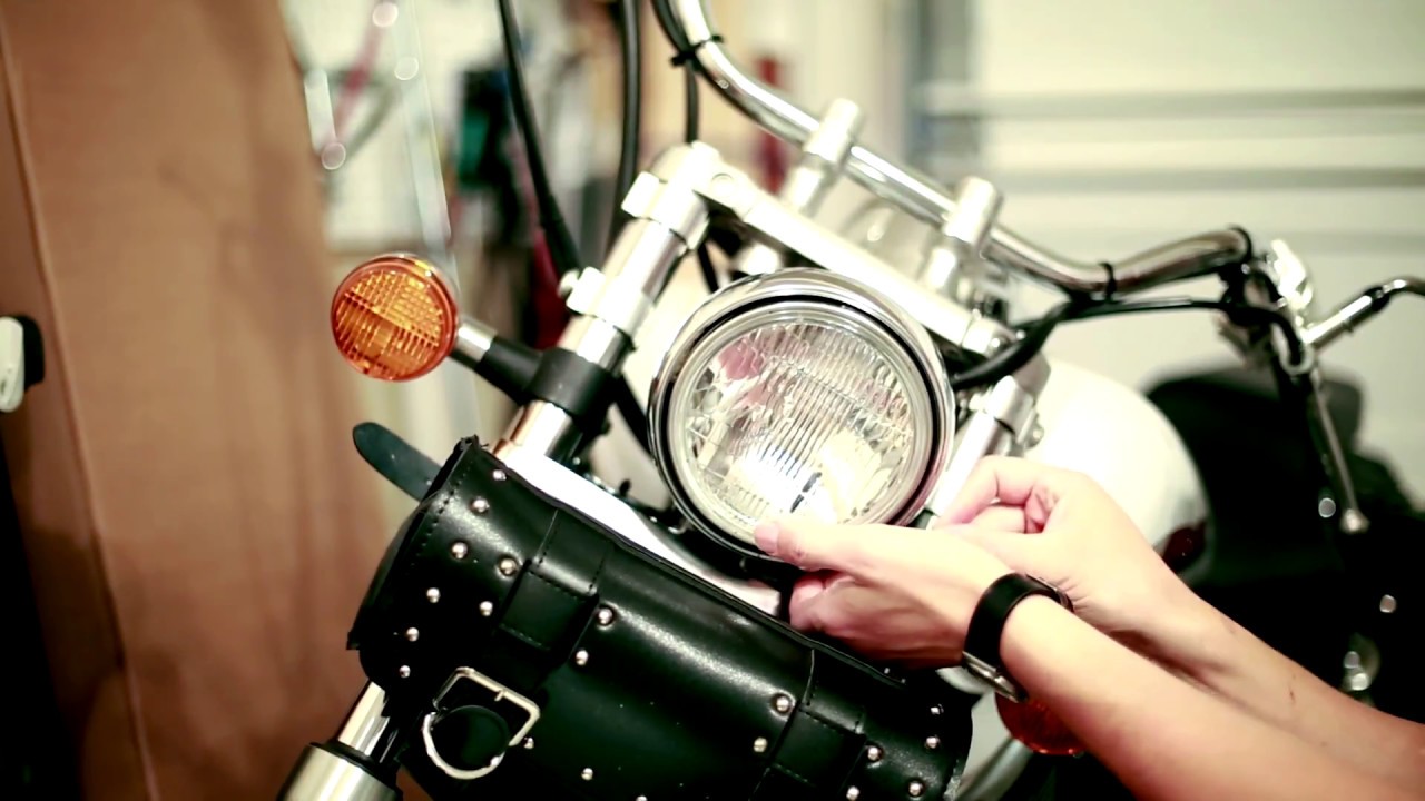 01 Honda Shadow Headlight bulb replacement