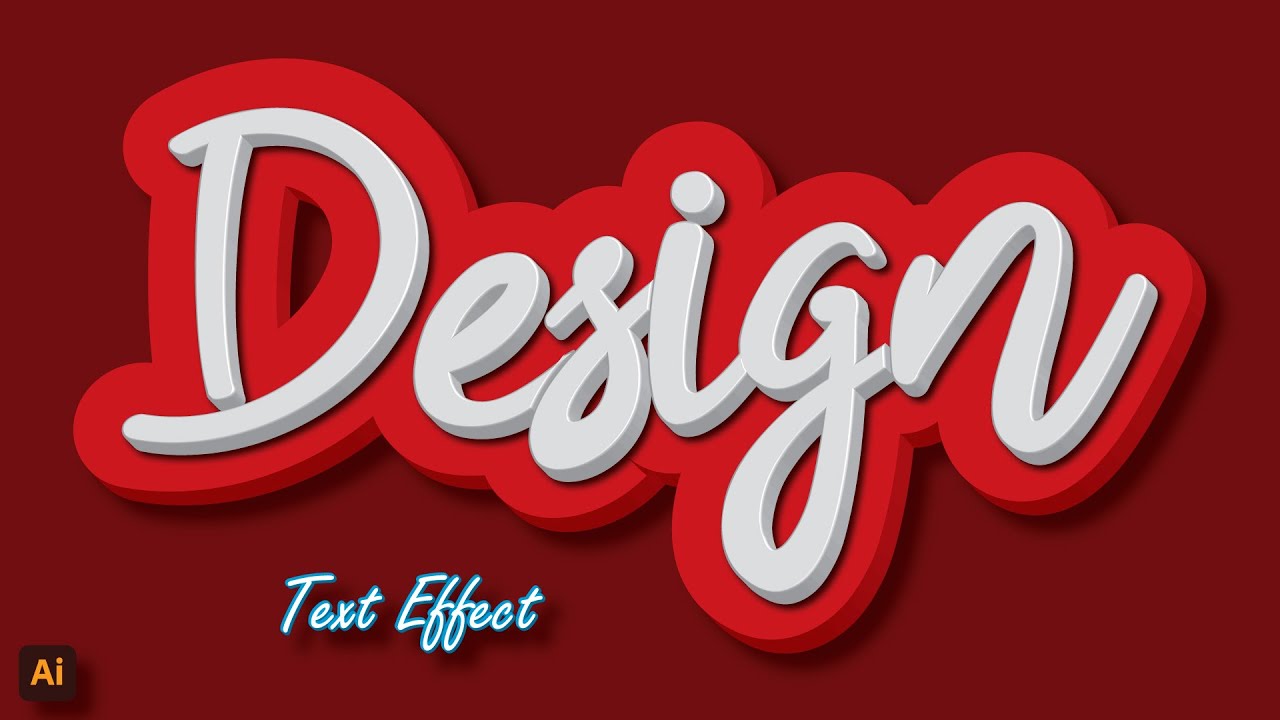 Advance: Editable 3D Text Design | 3D Text Typography Design Bangla | Illustrator tutorial |