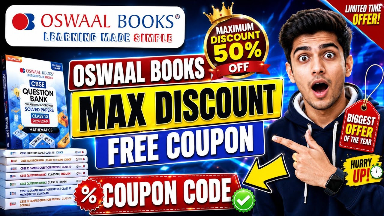 📚 Oswaal Books Discount Code Today | Oswaal Books Coupon Code | Maximum Savings on All Oswaal Books