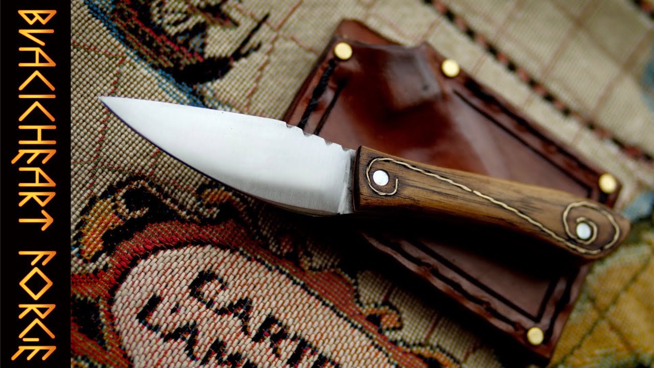 Forging a Custom Art Deco EDC Knife w/ Gold Wire Inlay- Complete Build