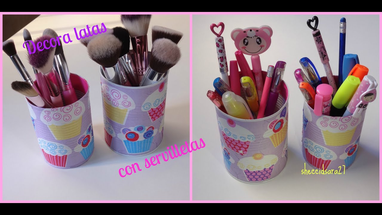 decora latas con servilletas