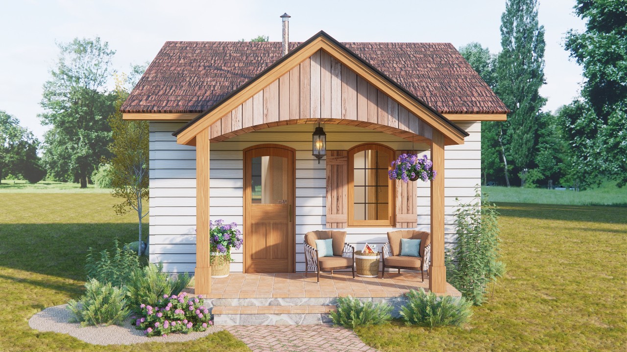 Small House Design 450 Sqft - Stole My Heart with Warm Rustic Charm