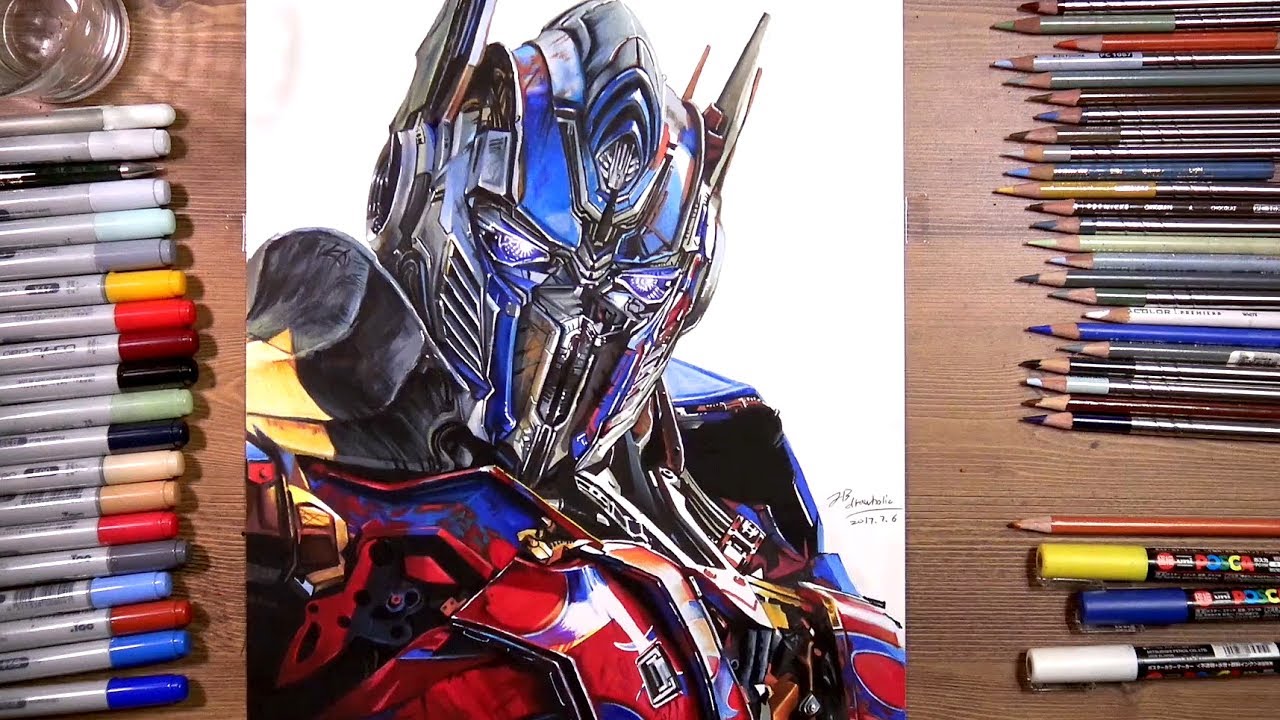Transformers: Optimus Prime - speed drawing | drawholic