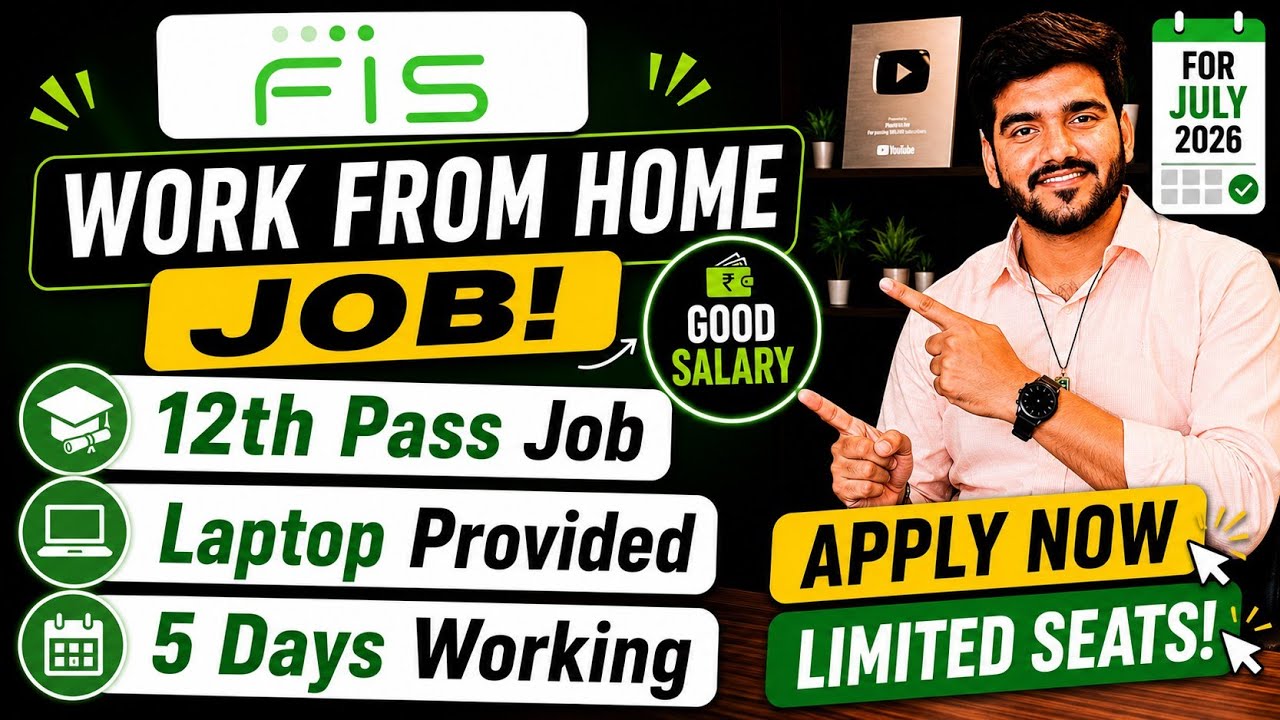 FIS Work From Home Jobs 2026 | Online Jobs At Home | WFH Jobs | Verified Remote Jobs For 12th Pass